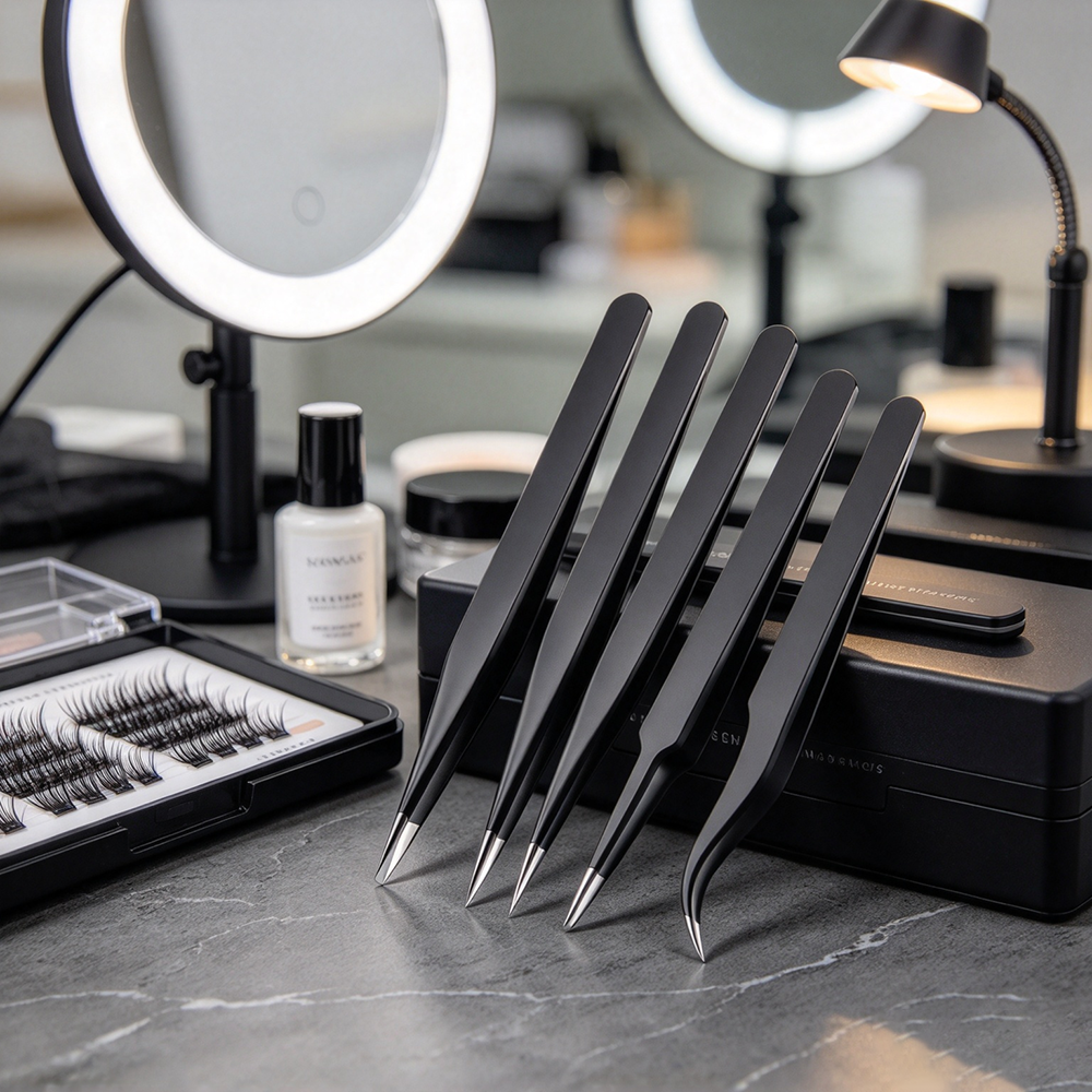 Anti‑Static Stainless Steel Precision Tweezers Set