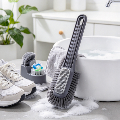 360‑Degree Multi‑Surface Long‑Handle Shoe Cleaning Brush