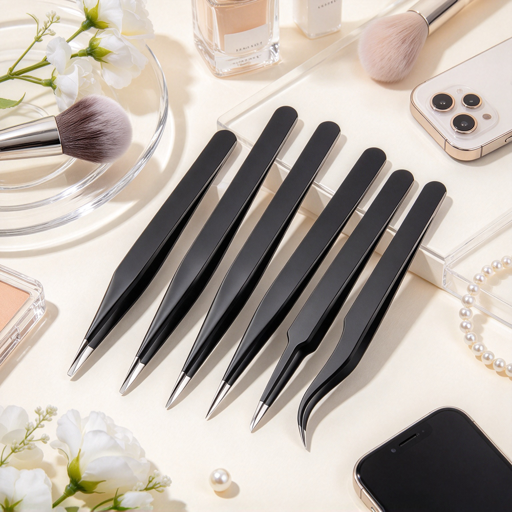 Anti‑Static Stainless Steel Precision Tweezers Set