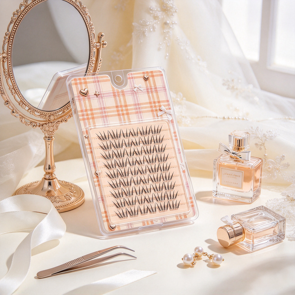 10‑Row Wispy Individual Cluster False Eyelashes