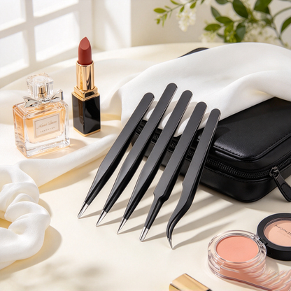 Anti‑Static Stainless Steel Precision Tweezers Set