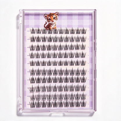 10‑Row Wet‑Tip Individual Cluster False Eyelashes