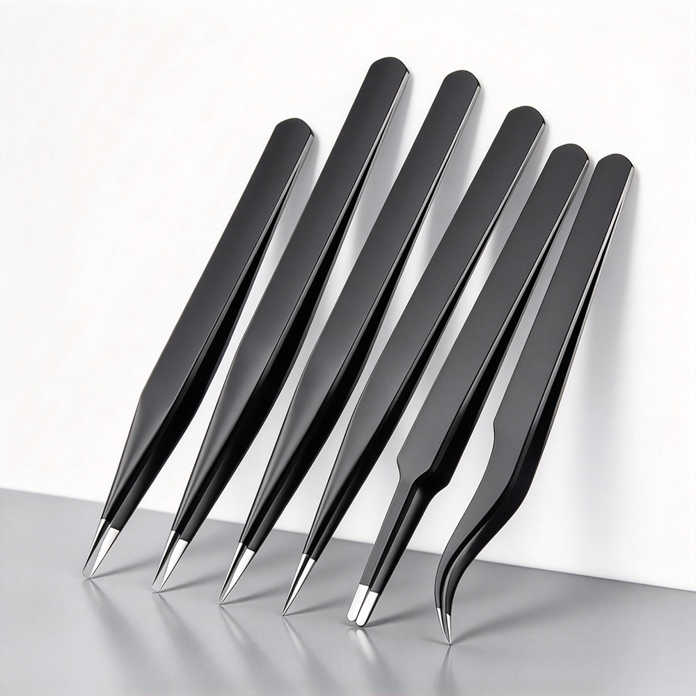 Anti‑Static Stainless Steel Precision Tweezers Set