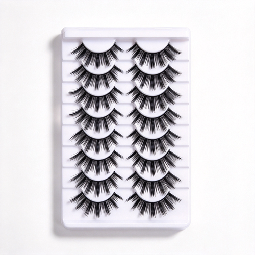 10 Pairs Manga Style Full Strip False Eyelashes