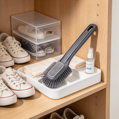 360‑Degree Multi‑Surface Long‑Handle Shoe Cleaning Brush
